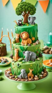 Animal theme cake