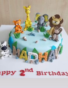 Animal theme cake
