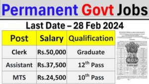 दसवीं पास सरकारी नौकरी और वेतन