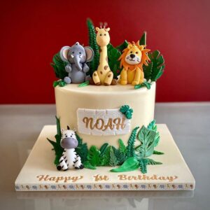 Animal theme cake